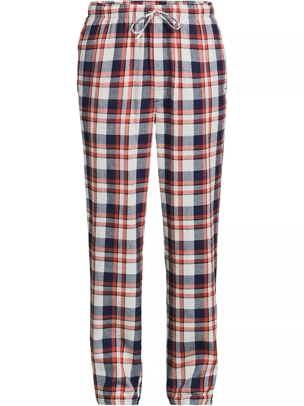 Land’s End Men's Red and Navy Plaid Lounge Pants
